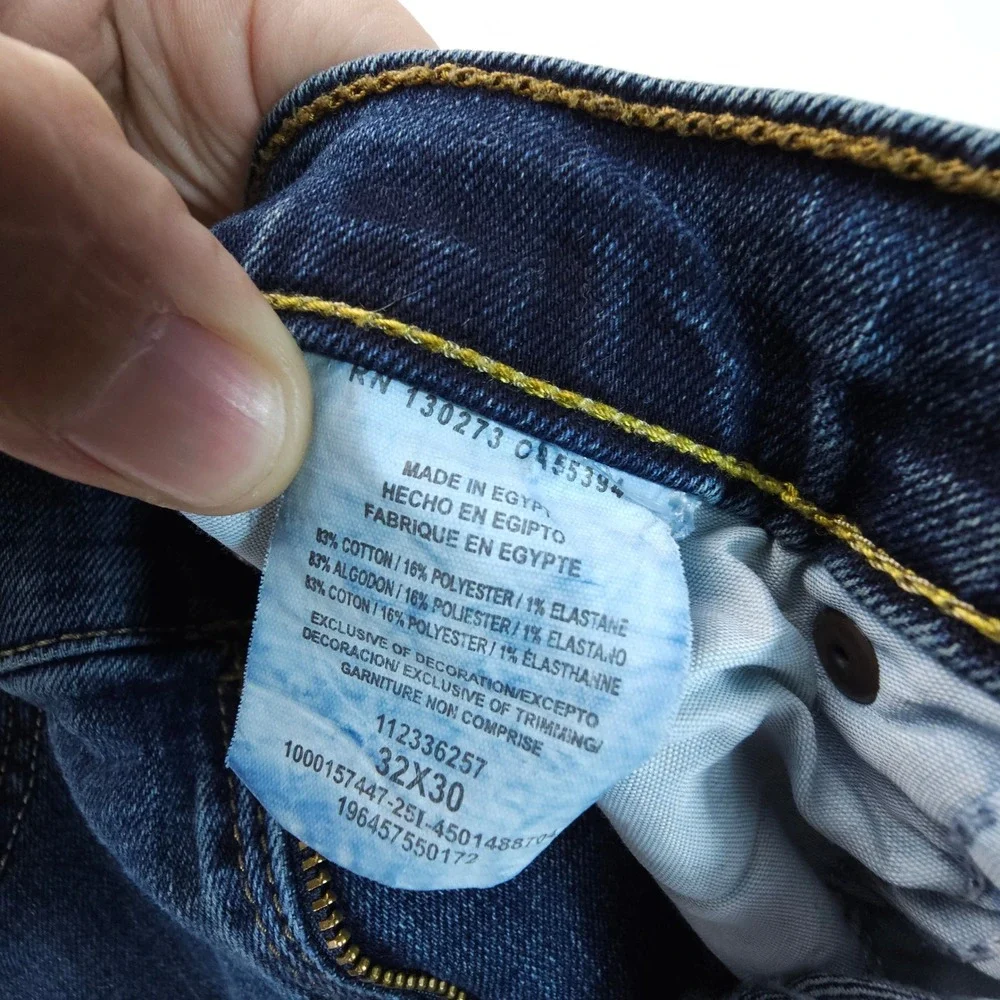 Wrangler Slim Straight Jeans Mens 32x30‎ Blue Streetwear Skate Denim Pants